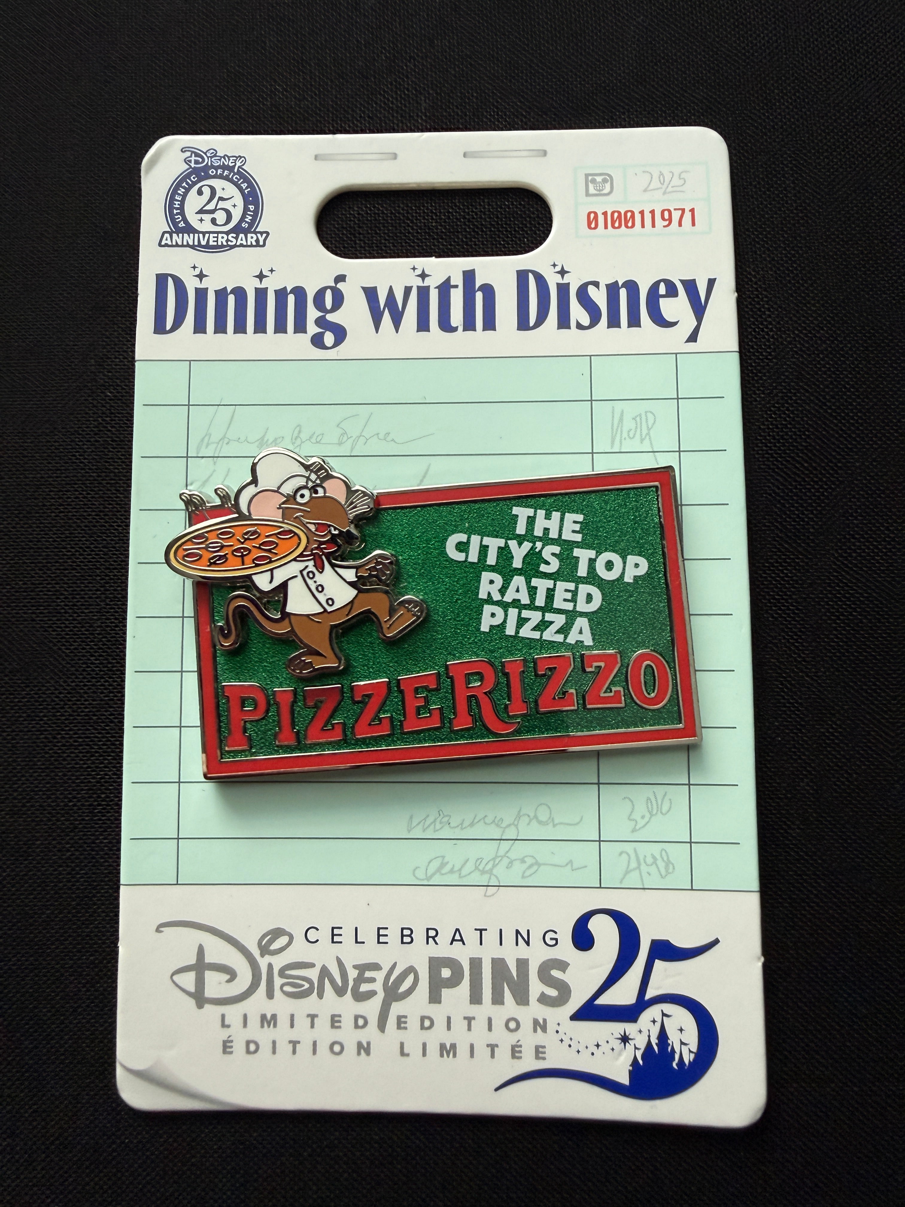 Dining with Disney Pizzerizzo Rizzo Muppets Pin