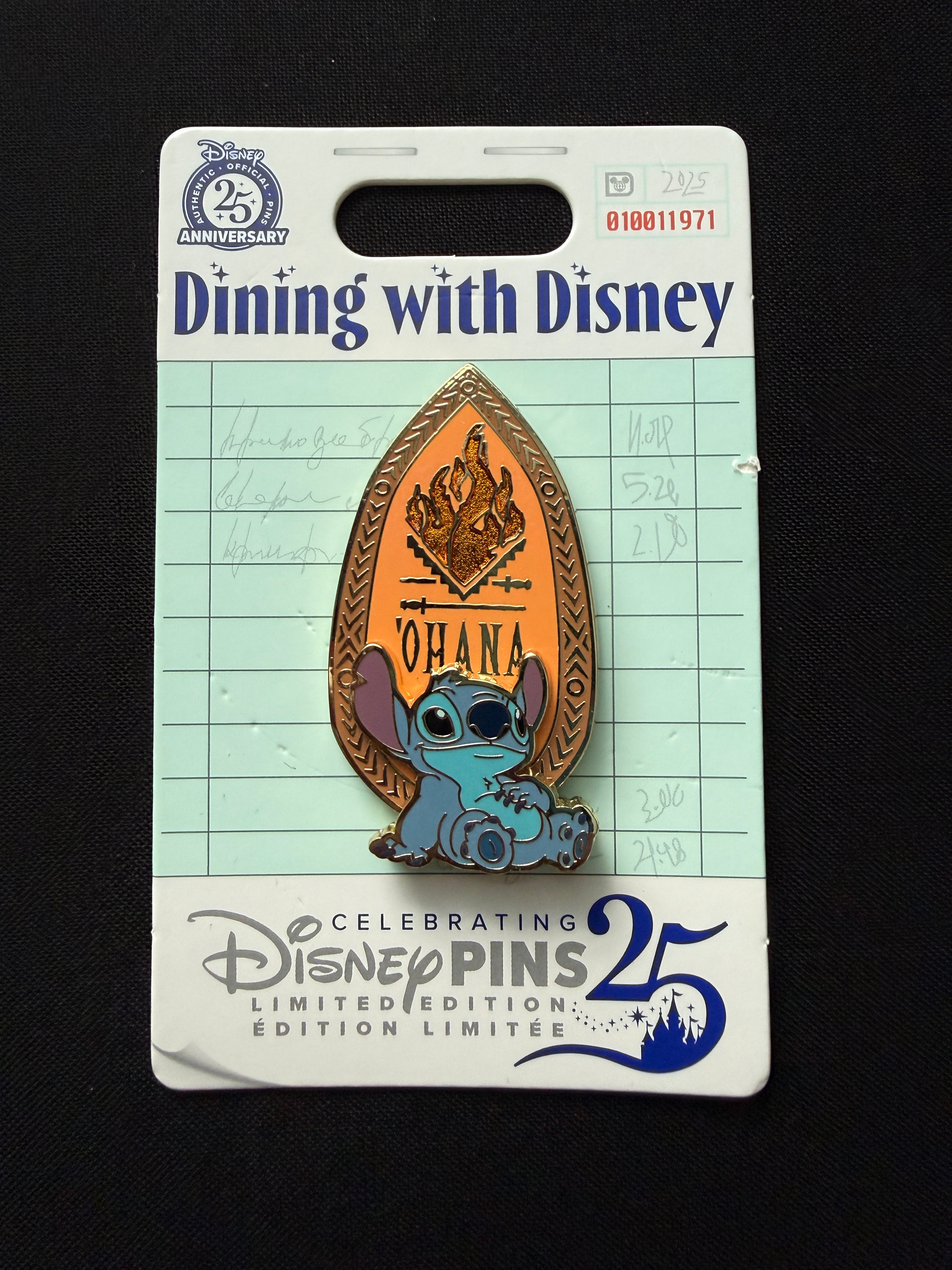Dining with Disney Ohana Stitch Pin